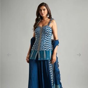 Elegant Blue Women's Dress